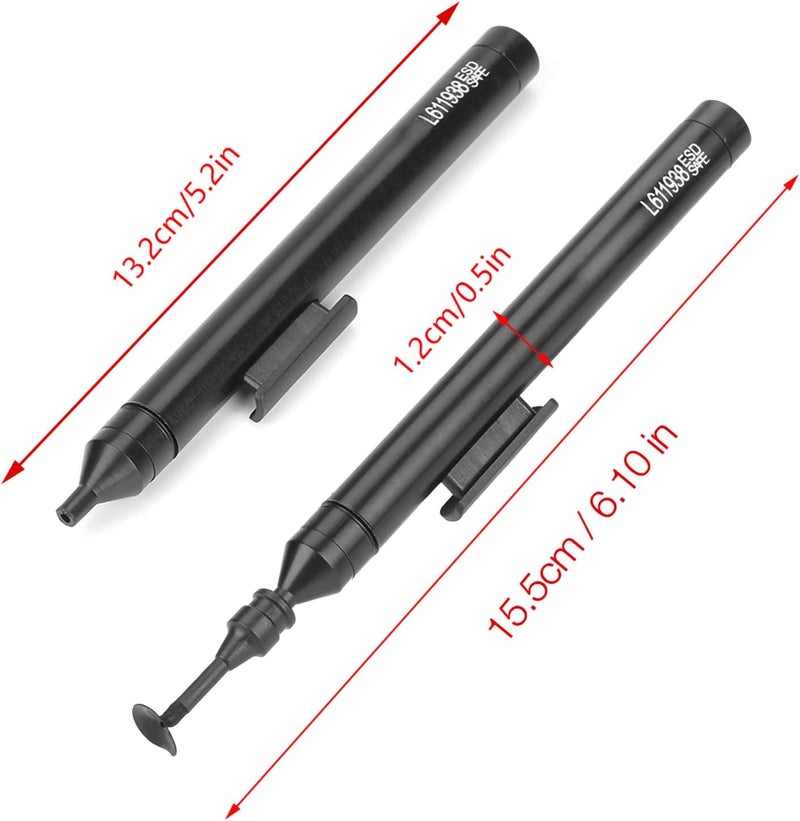 Jeanoko Sucking Pickup Tool with 1 Suction Pen 2 Suction Tips 6 Suckers,Manual Vacuum Suck Soldering Sucking Pickup Tool Kit, Vacuum Suction Pen with Suckers for IC SMD - Image 4